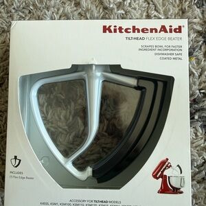 KitchenAid Tilt-Head Flex Edge Beater - Black and Silver